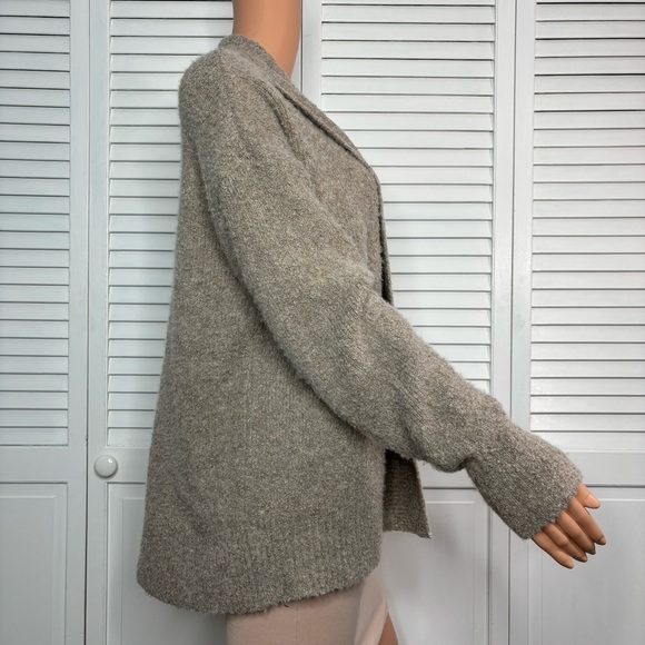 360 SWEATER Beige Long Sleeve Open Front Cardigan Size Small - Picture 4 of 8